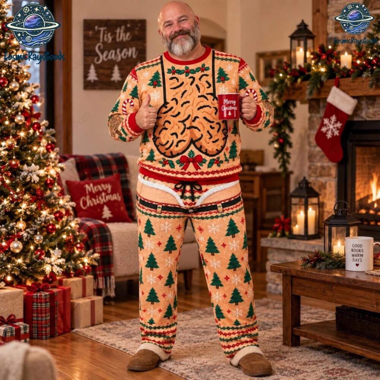 Jingle Balls Meme Funny Christmas Holiday Sweatshirt and Pants, Christmas Sweater