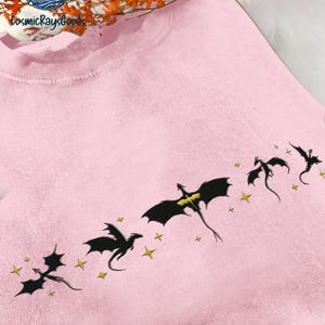 Dragons embroidered sweatshirt, Fourth Wing embroidered sweatshirt, booktok, bookish gifts, dragon, basgiath war college crewneck