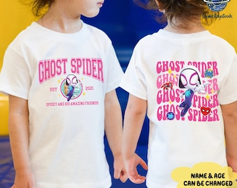Two-sided Ghost Spider Shirt, Spidey and His Amazing Friends Shirt, Kids Spiderman Shirt, Super Heroes Shirt, Disneyland Kids Shirt
