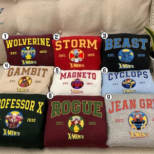 Vintage X-men '97 Characters Shirt, Family Matching Shirt, Storm Beast Gambit Shirt, Superhero Comic Shirt, X-men Movie