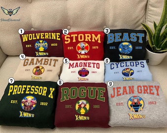 Vintage X-men '97 Characters Shirt, Family Matching Shirt, Storm Beast Gambit Shirt, Superhero Comic Shirt, X-men Movie