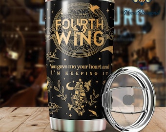Basgiath War College Tumbler 20oz, Fourth Wing Tumbler Cup, Bookish Dragon Rider Tumbler, Violet Sorrengail Coffee Cup, Halloween Gift