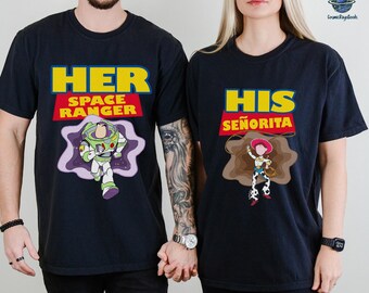 Her Space Ranger Toy Story Shirt | Toy Story Valentine Shirt | Buzz Lightyear Shirt | Buzz Lightyear and Jessie Couple Shirt | Couple Shirt