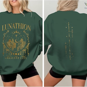 Sudadera Lunathion de Crescent City, tatuaje de Bryce, merchandising de Bryce Quinlan, merchandising de Crescent City SJM, Casa de Tierra y Sangre imagen 1
