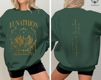 Lunathion Crescent City Sweatshirt, Bryce Tattoo, Bryce Quinlan Merch, Crescent City Sjm Merch, House Of Earth And Blood