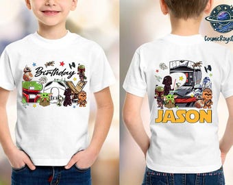 Personalized Starwars Birthday Boy Shirt, Disneyland Starwars Shirt, Family Birthday Shirt, Starwars Characters Shirt, Kids Toddler Shirt