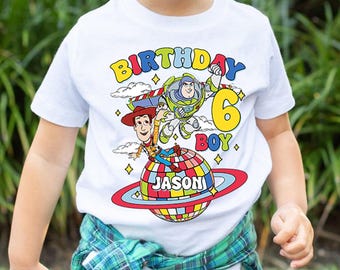 Toy Story Birthday Boy Shirt | Custom Toy Story Birthday Shirt | Woody Buzz Lightyear Birthday Shirt | Disneyland Birthday Party Shirt