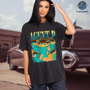 Phineas and Ferb Agent P Vintage Bootleg Tee, Perry the Platypus Shirt ...