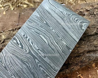 HM Twist Damascus stålstång 30 x 5 cm Damascus-stänger Bushcrafts Verktyg Tillverkning
