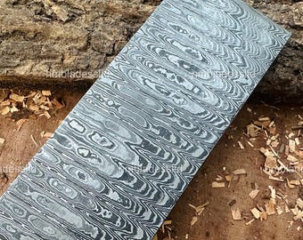 HM Stege Damascus Stål Billetstång 30 x 5 cm Bush Crafts Verktyg Tillverkning