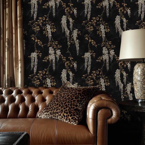 Wisteria Wallpaper - Etsy