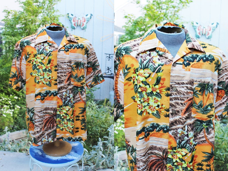 Flowers /& Palm Trees Aloha Sailing In Hawaii Mens Holiday Beach Leisure Shirt