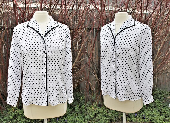 small polka dot blouse