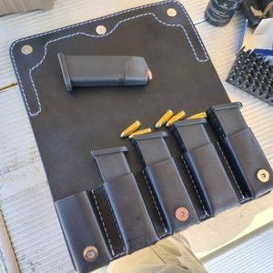 Leather Pistol 5 Magazine Carrier