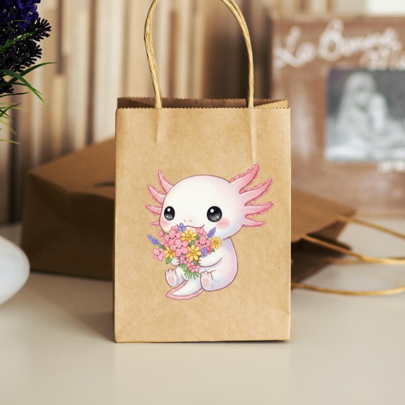 Watercolor Cute Axolotl Clipart Bundle, Kawaii Animal PNG Daily ...