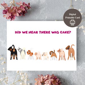 Carte d'anniversaire imprimable avec enveloppe, carte de voeux animaux en téléchargement numérique, carte d'anniversaire pour les amoureux des animaux, impression à la maison PDF 5 x 7