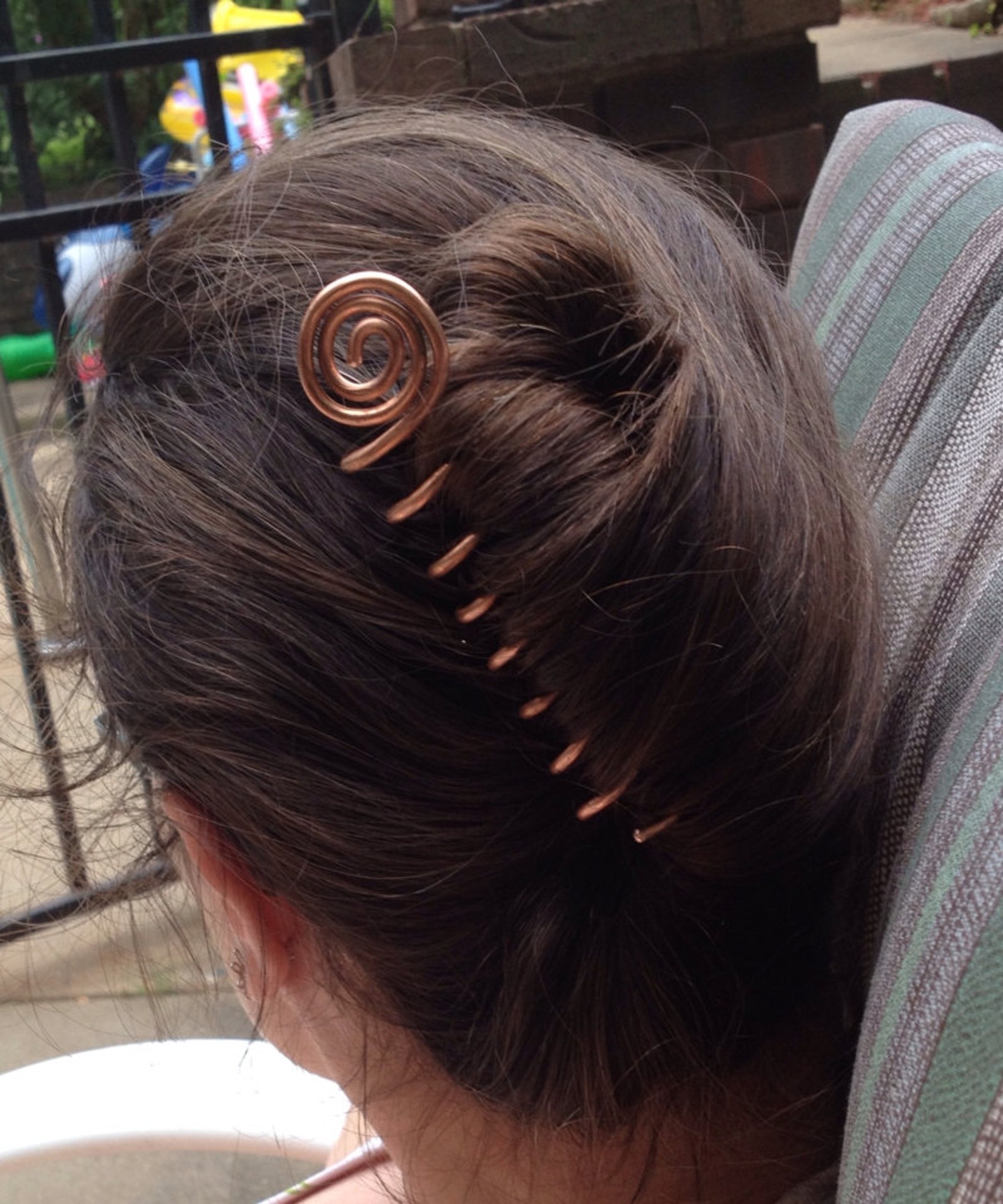 Copper Hair Screw for a Bun or French Twist Hair Stick Coil Etsy