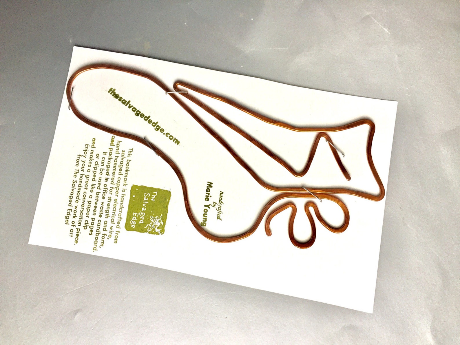 ballet shoe bookmark dancer shoe copper bookmark