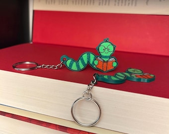 3D Printed Bookworm Keychain