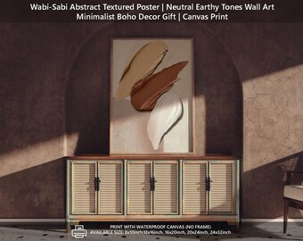 Wabi-Sabi Abstract Textured Poster | Neutral Earthy Tones Wall Art | Minimalist Boho Decor Gift | Living Room Bedroom Office
