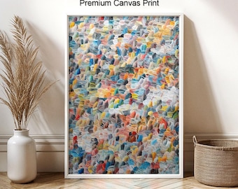 Textured Abstract Wall Art | Colorful Modern Wall Decor | Home Office Creative Spaces | Unique Housewarming Gift | Premium Canvas Print