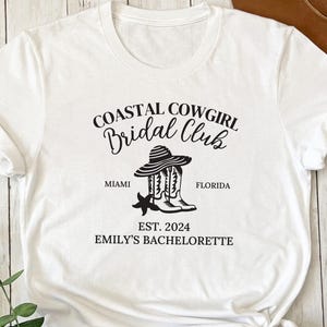 Cowgirl Bachelorette Party Shirt, Coastal Bachelorette Shirt, Cute Bridal Party Gift, Team Bride T Shirt, Western Bachelorette Party Tee