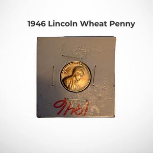 1946 Lincoln Wheat Penny • No Mint Mark • Vintage US Copper Cent • Philadelphia Mint • Collectible Coin for Coin Collectors