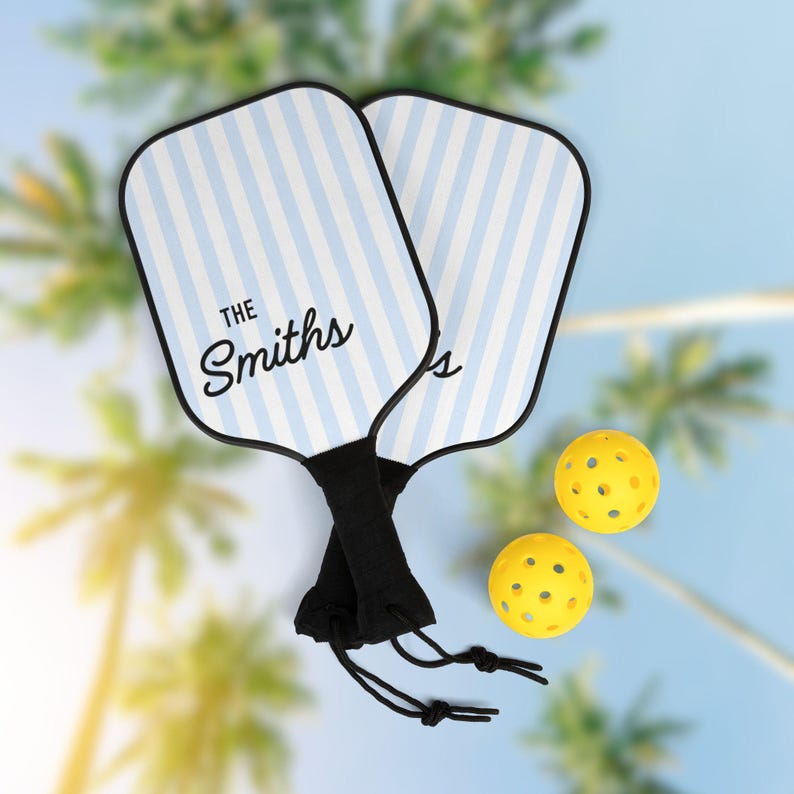 Personalized Pickleball Paddle Set - Custom Sport Equipment for Family Fun, Gifts for Athletes, Outdoor Games, Summer Activities,