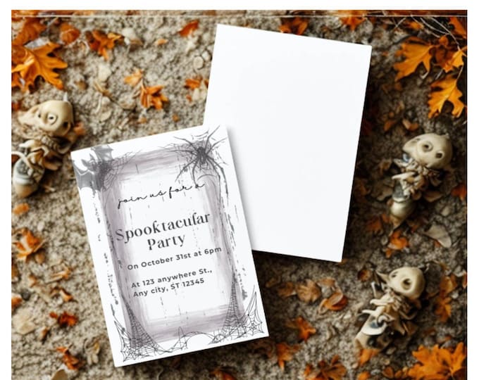 Editable Halloween Party Invitation Printable 5x7