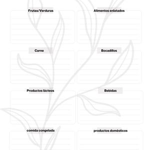 Lista de compras imprimible en PDF, plantilla de compras para completar, lista de compras,  planificador de despensa,Grocery List in Spanish