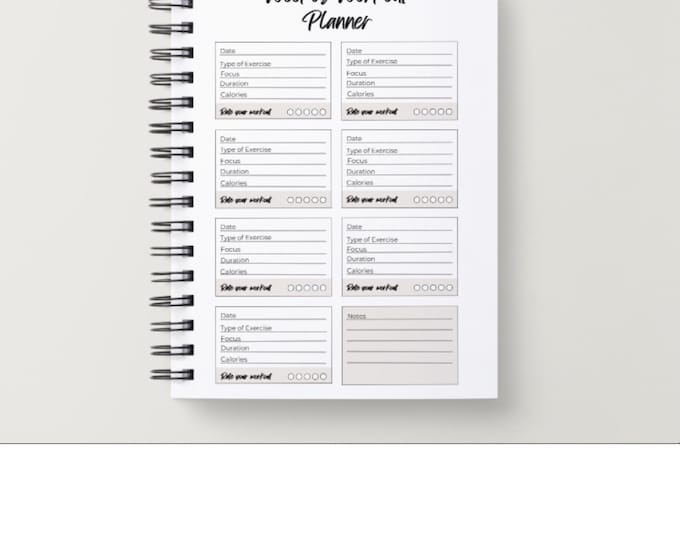 Printable Weekly Workout Planner: Exercise Tracker (A4/US Letter) (Digital Download)