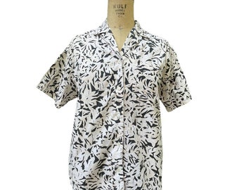 Merona Women's White Tropical Floral Button Front Shirt Top S