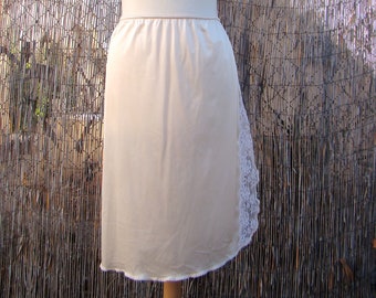 Vintage Cream Chantilly Maidenform Slip Skirt MEDIUM