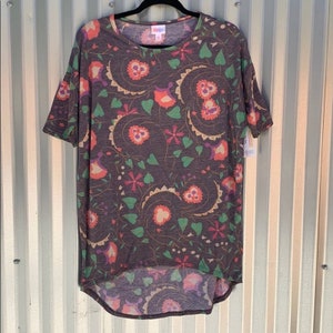 Lularoe Irma Floral Tunic T-shirt Top Rozmiar XS