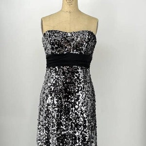 Speechless Black Sequin Strapless Cut-Out Maxi Dress X-Large XL