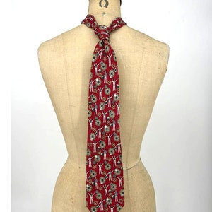 Gentlemens Club Vintage Red Sailor Yacht Club Hand Sewn Silk Tie