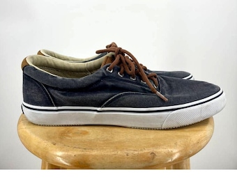 Sperry Top Sider Chambray Lace Up Sneaker Shoes 13