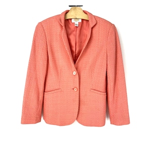 Vintage Talbot Petite Melon Tweed 2 Button Blazer 2