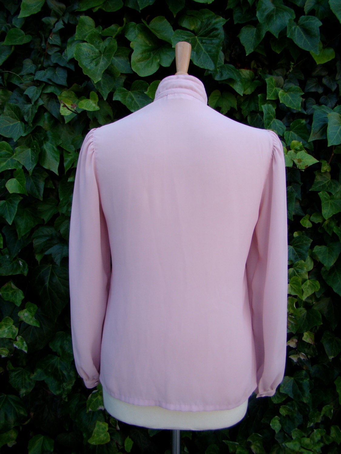 Vintage 80s / Misty Rose / Accordion Pleat / Puffed Sleeve / - Etsy