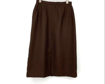 Three Flaggs Vintage Brown Midi Skirt Size Small