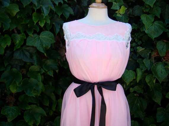 Vintage / Cotton Candy / Pink / Double Chiffon an… - image 2