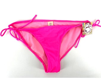 OP Pink Tie Side Bathing Suit Bottom Large