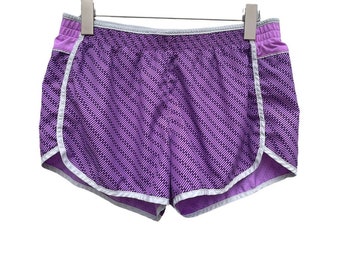 Nike Dri Fit Purple Print Athletic Running Shorts Size M