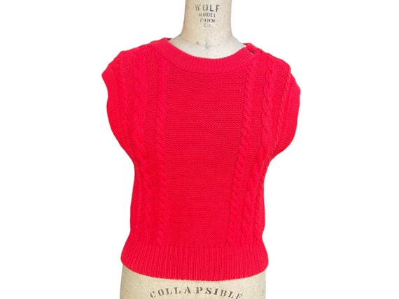 Liz Claiborne Womens Sweater Cable Knit Button De… - image 1