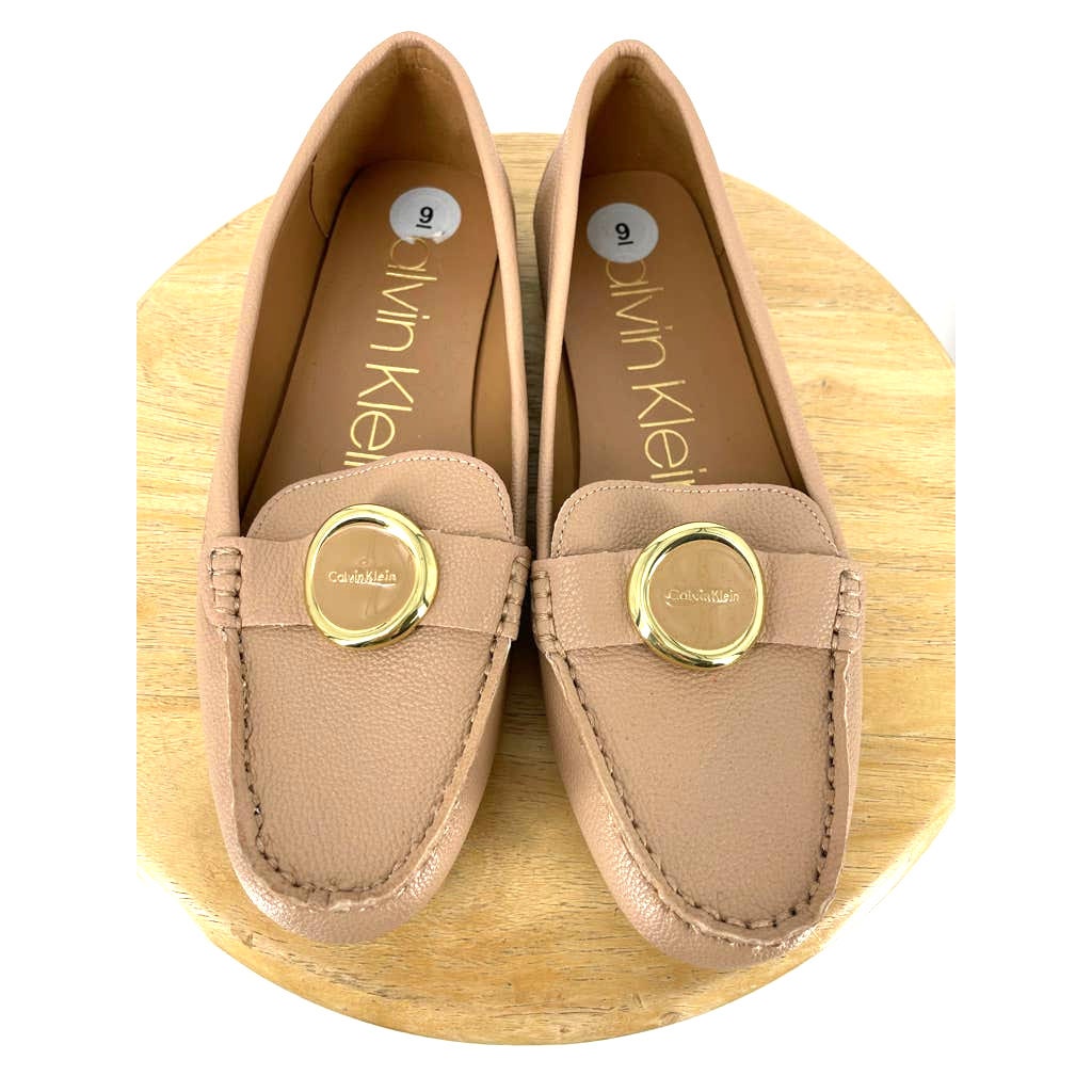 Calvin Klein Leana Desert Sand Slip on Closed Toe Classic Loafers 9 Etsy Ireland