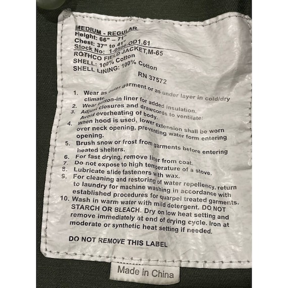 Rothco Military Issue Field Jacket Unisex Olive G… - image 7