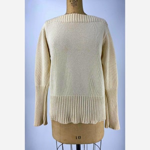 Maglione vintage anni &#39;90 Y2K Gap Cream con scollo a barca XL