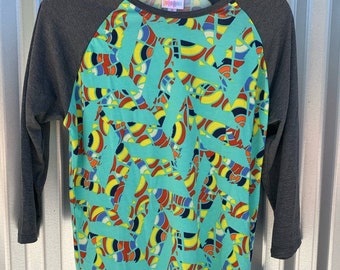 Lularoe Randy Baseball Tee Top Size Medium M NWT