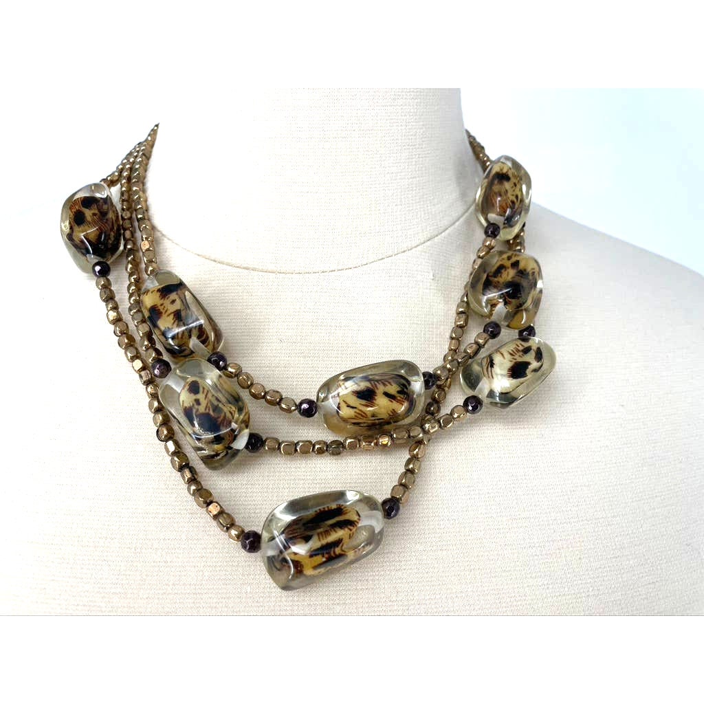 70s Lucite Necklace - Etsy