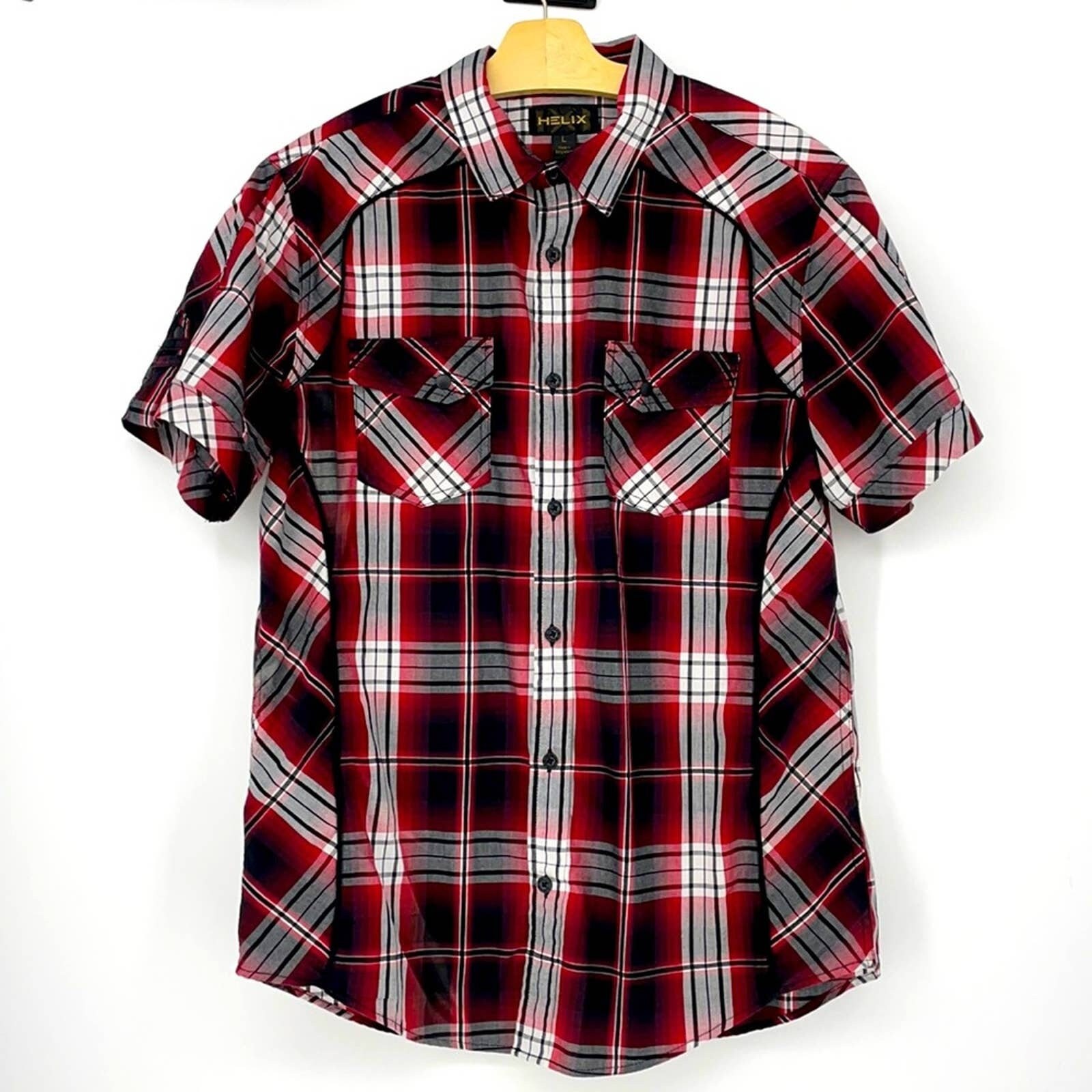 Plaid Button Down Short Sleeve - Etsy